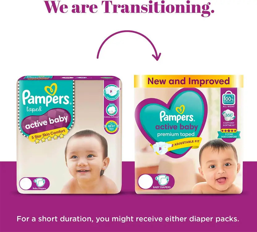 P&G Pampers Diaper Pants, Premium Taped & Adjustable Fit, Suitable for All Skin Types - 50 Pcs
