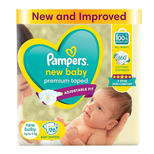 P&G Pampers Diaper Pants - Premium Taped & Adjustable Fit, Suitable for All Skin Types - 96 Pcs