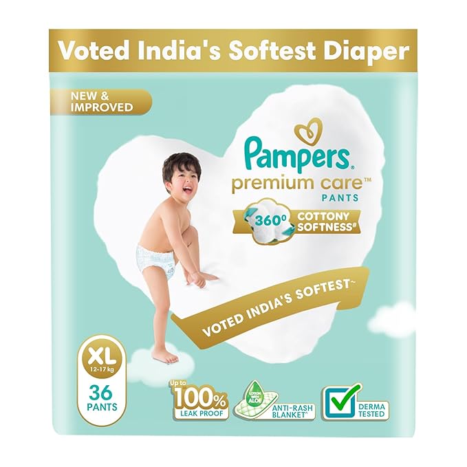 P&G Pampers Diaper Pants, Cottony Softness, Suitable for All Skin Types - 36 Pcs