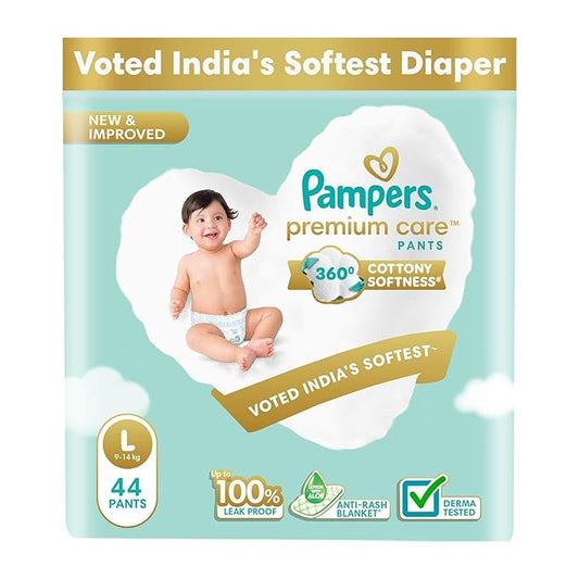 P&G Pampers Diaper Pants, Cottony Softness, Suitable for All Skin Types - 44 Pcs