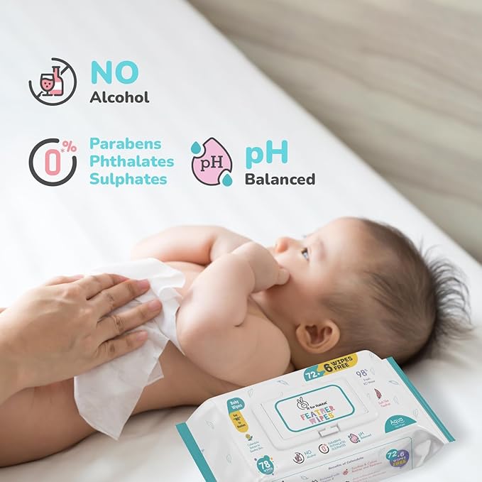 R for Rabbit Moisturizing Baby Wipes – 312 pcs (4 Packs), Enriched with Vitamin E, Gentle & Soothing for Dry Skin, 3-Year Shelf Life – White