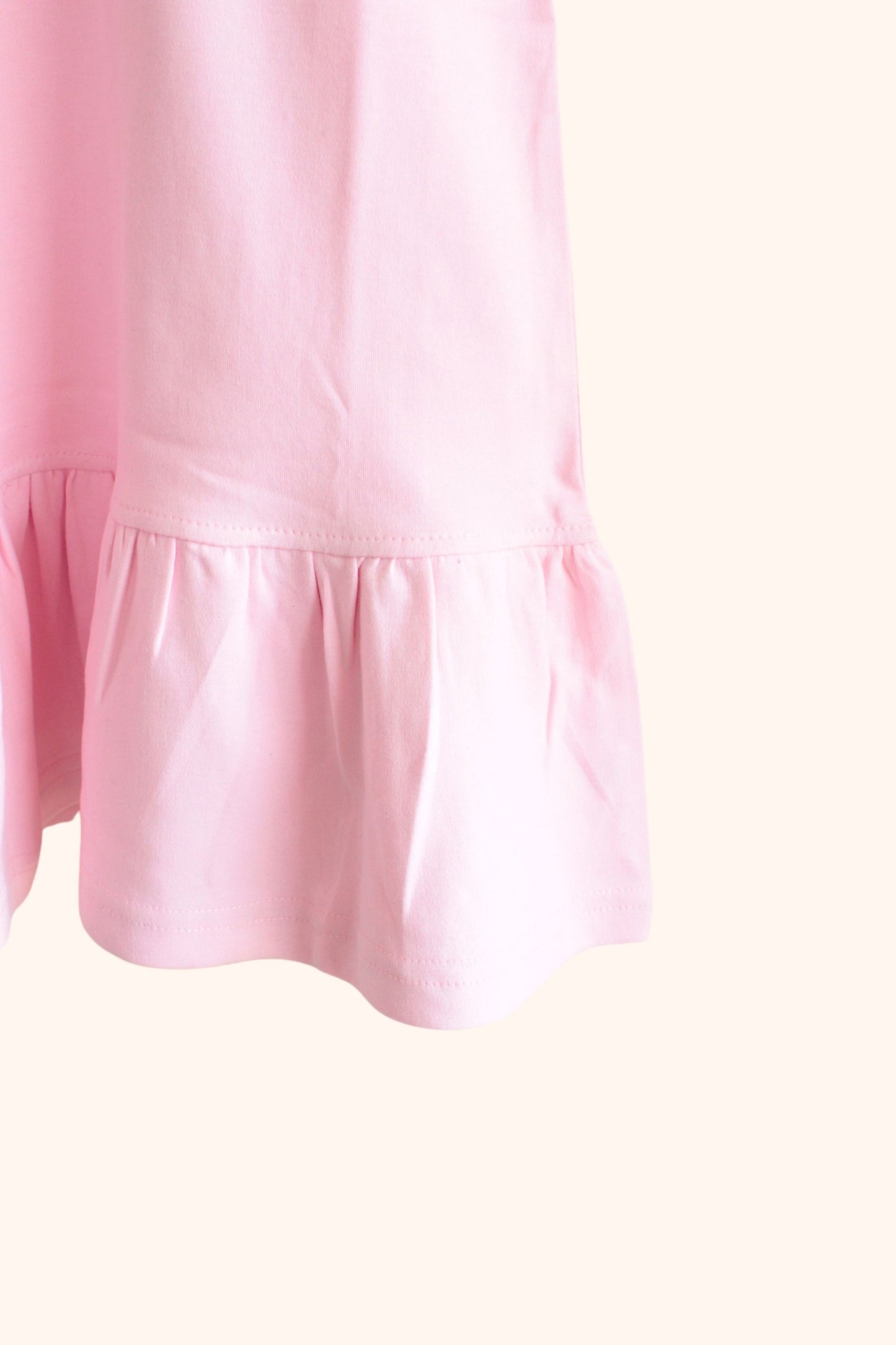 Knit Pink Dress with Shirt Collar