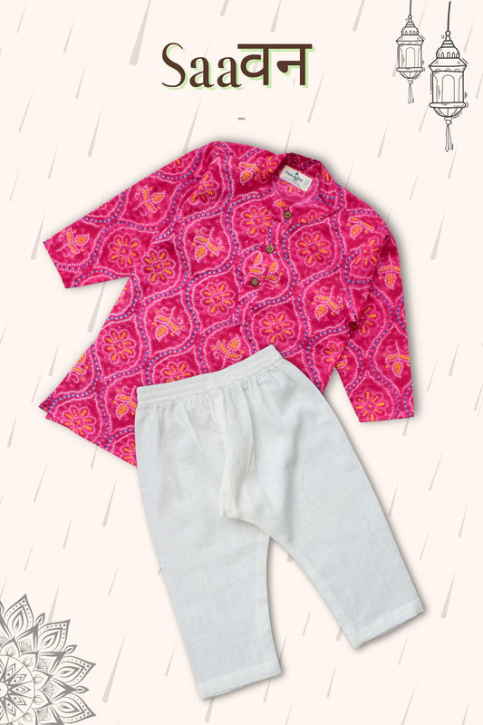 Boys' Saavan Pure Cotton Ethnic Set – Comfortable Traditional Wear for Festive Occasions