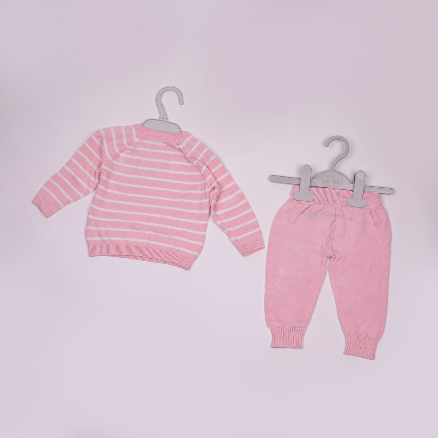 Toffyhouse Girls’ Pink Teddy Bear Print Winter Sweatshirt & Pant Set