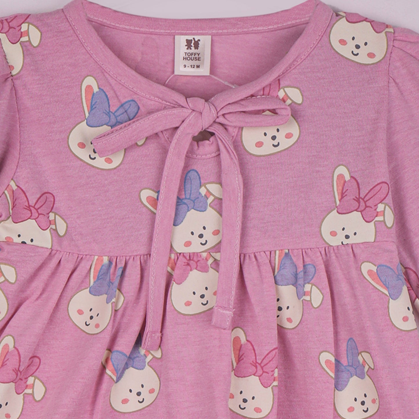 Toffyhouse Girls’ Pink Cotton Full Sleeve Round Neck Nightwear Set