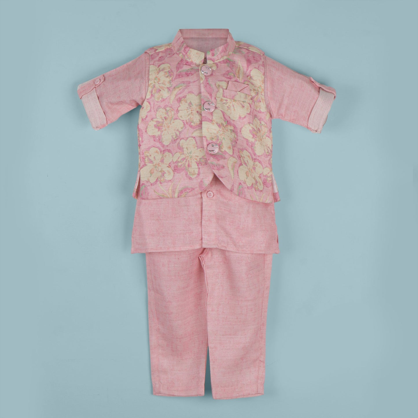 Pink Majesty – Celebration-Ready Kurta Pyjama Jacket