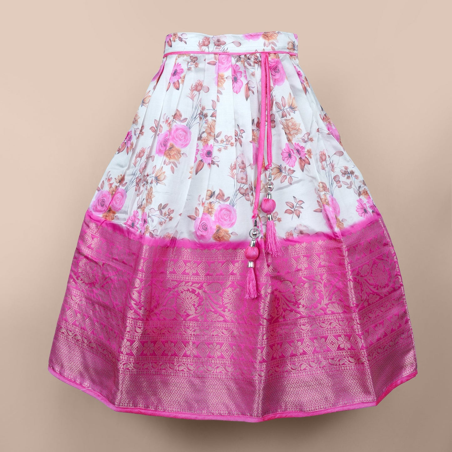 Shine Bright: Little by Little Pink Lehenga Choli with Sparkly Sequins and Sweet Details