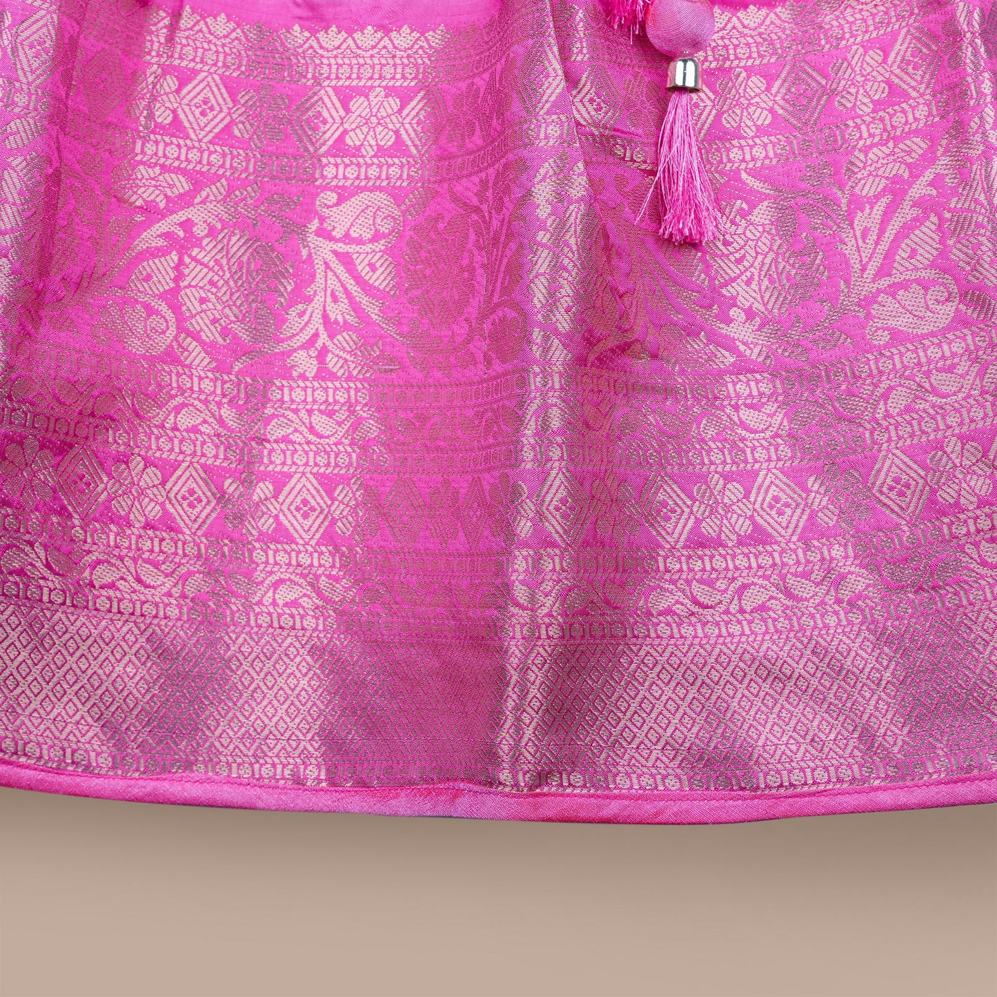 Shine Bright: Little by Little Pink Lehenga Choli with Sparkly Sequins and Sweet Details