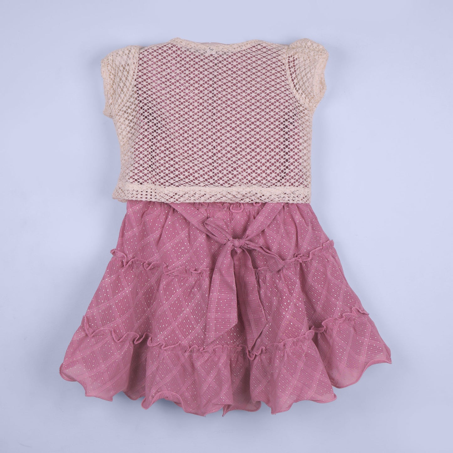 Glitter Glam Pink Frock & Jacket Set – Festive Sparkle for Girls