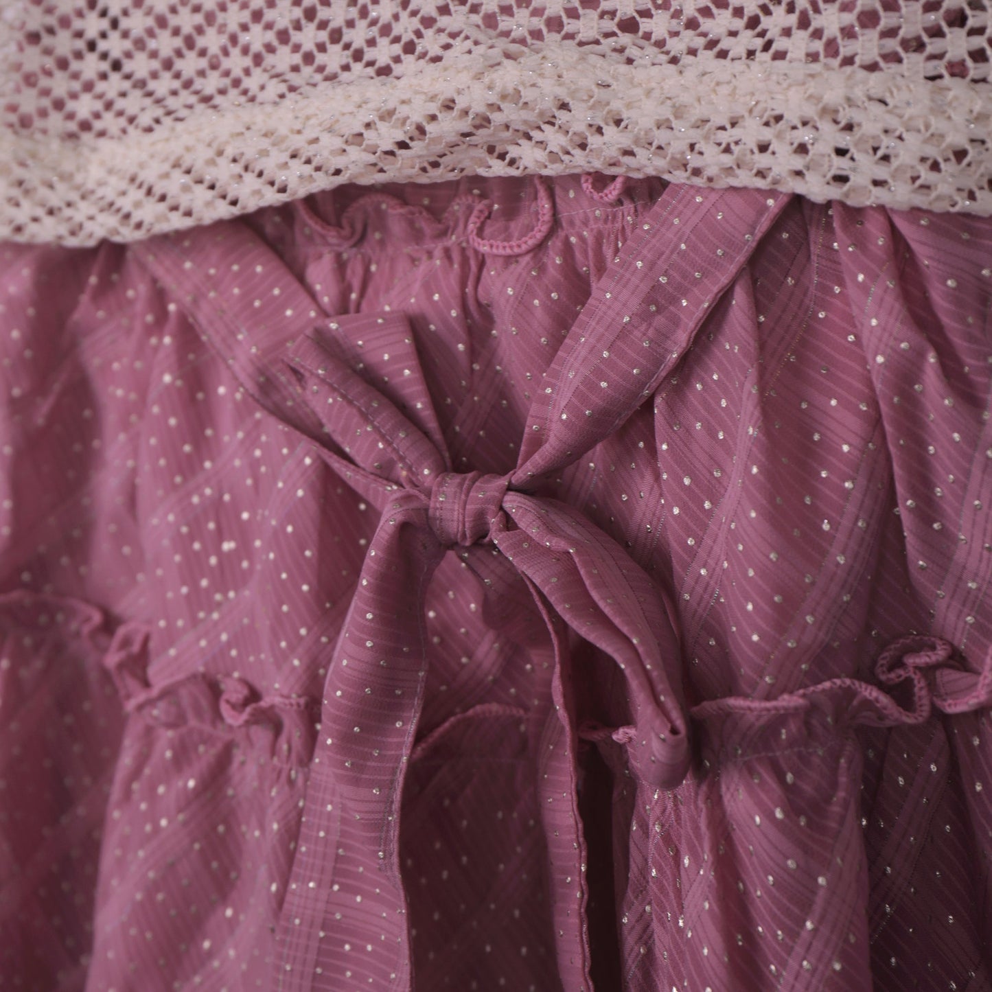 Glitter Glam Pink Frock & Jacket Set – Festive Sparkle for Girls