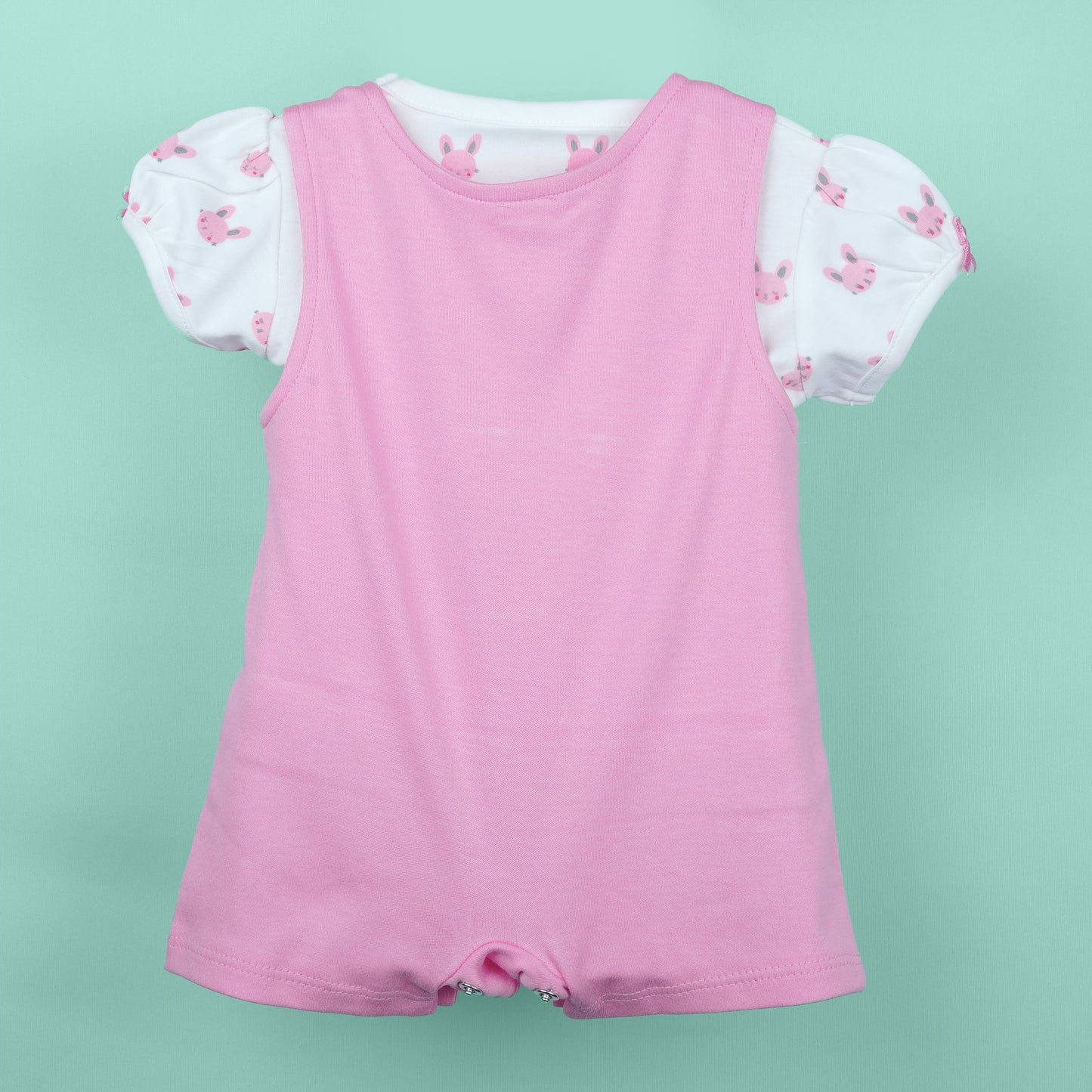 Mommy’s Cuddle Bug – Pink Cotton Blend Romper