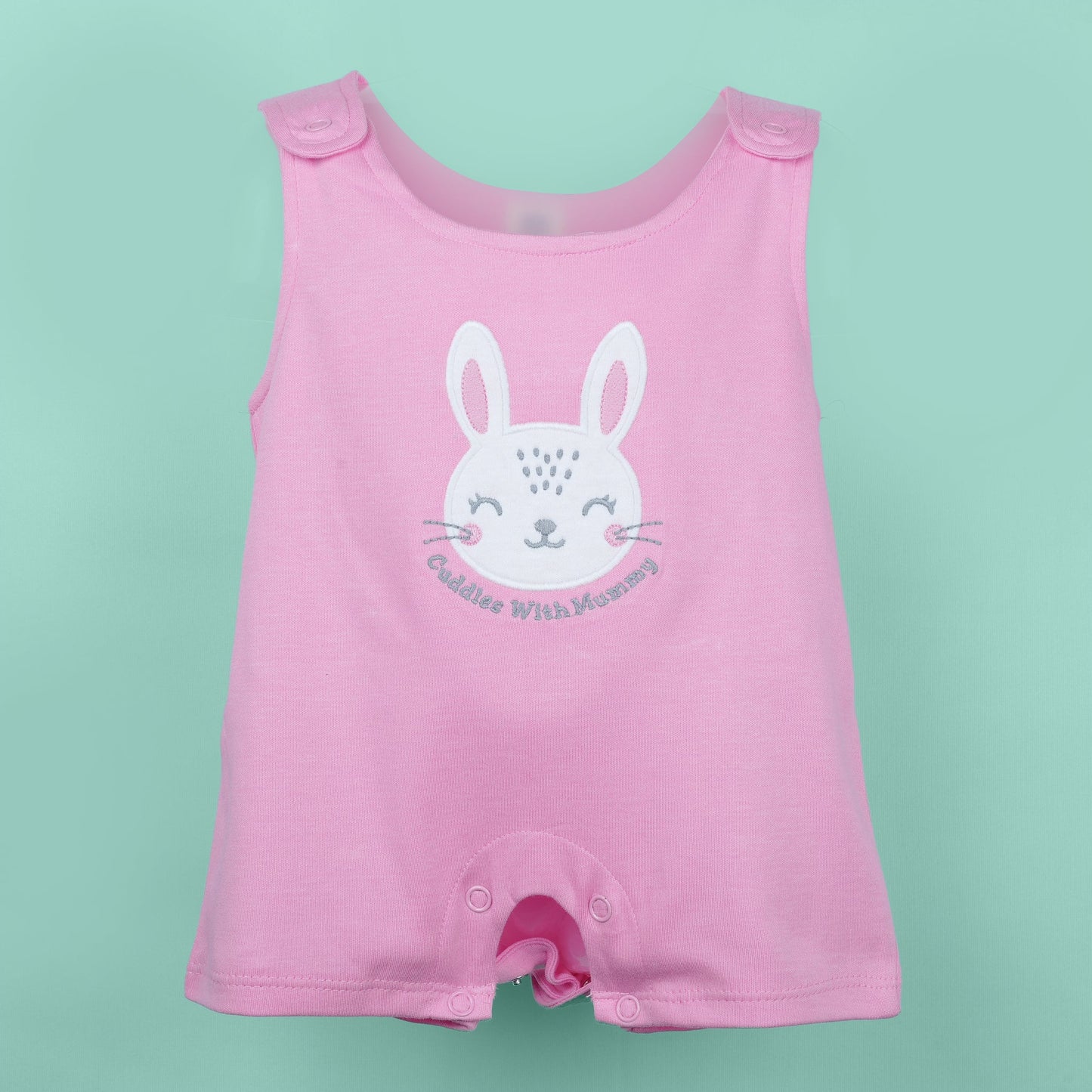 Mommy’s Cuddle Bug – Pink Cotton Blend Romper