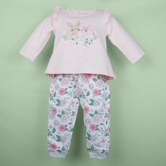 Style & Comfort – Girls’ Pink Jogger Fit Ensemble