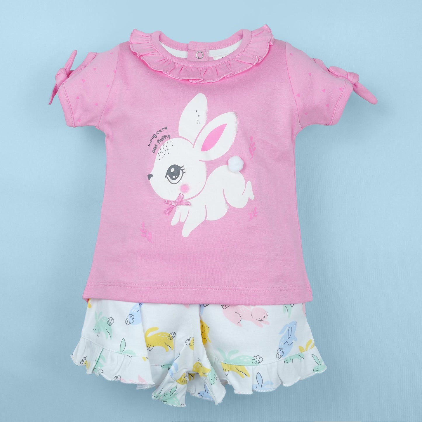 Flaffy Cute – Toffyhouse Girls’ Pink Top & Shorts Set