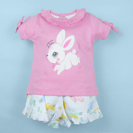 Flaffy Cute – Toffyhouse Girls’ Pink Top & Shorts Set