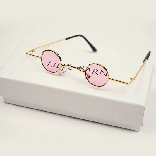 Lille Barn Unisex Pink Dapper Round Sunglasses – UV Protection