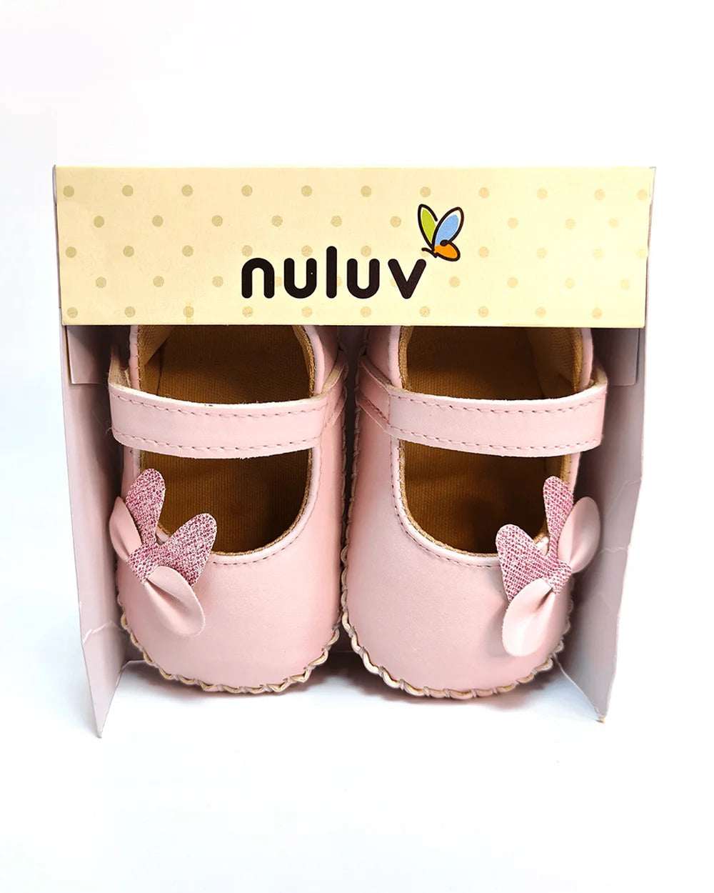 Nuluv Infant Party Booties – Soft Pink Velcro Bellies for Baby Girls