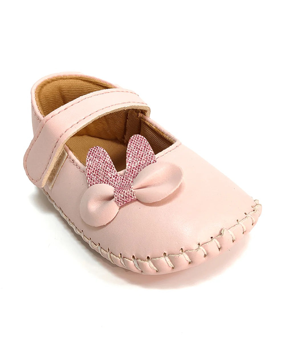 Nuluv Infant Party Booties – Soft Pink Velcro Bellies for Baby Girls