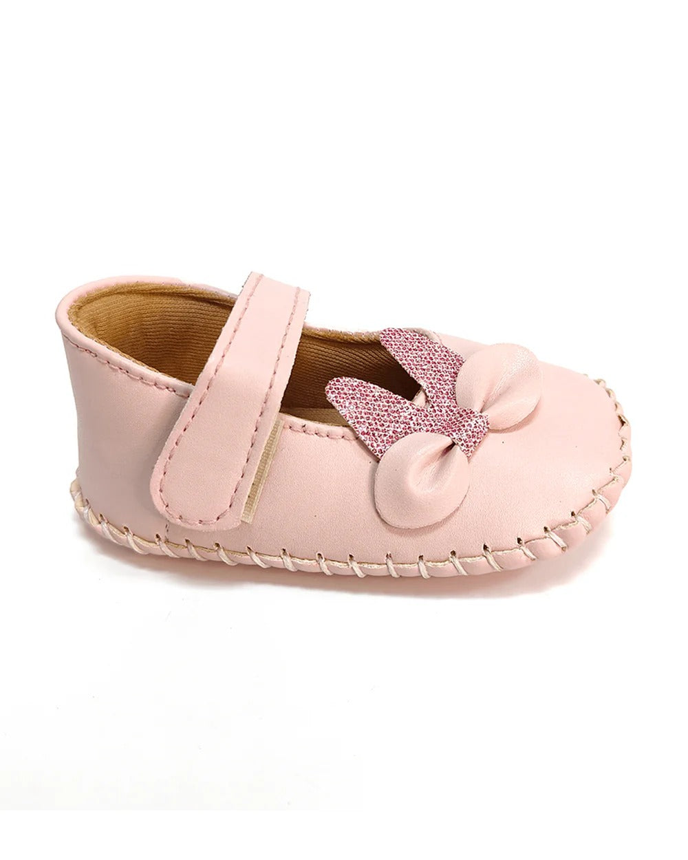 Nuluv Infant Party Booties – Soft Pink Velcro Bellies for Baby Girls
