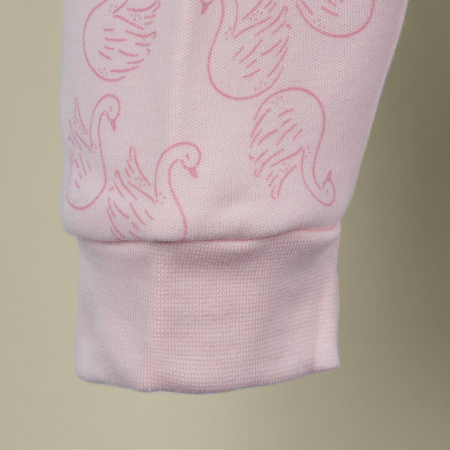 Pink Rabbit Girls Pink All-Over Print Cotton Leggings | Skinny Fit Winter Essential