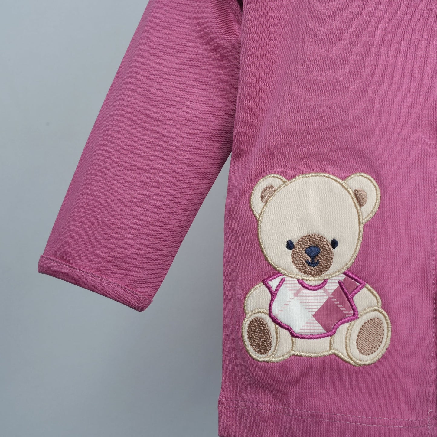 Cozy & Cute: Ollypop Pink Cotton Nightwear for Boys | Full Sleeve Top & Pants Set