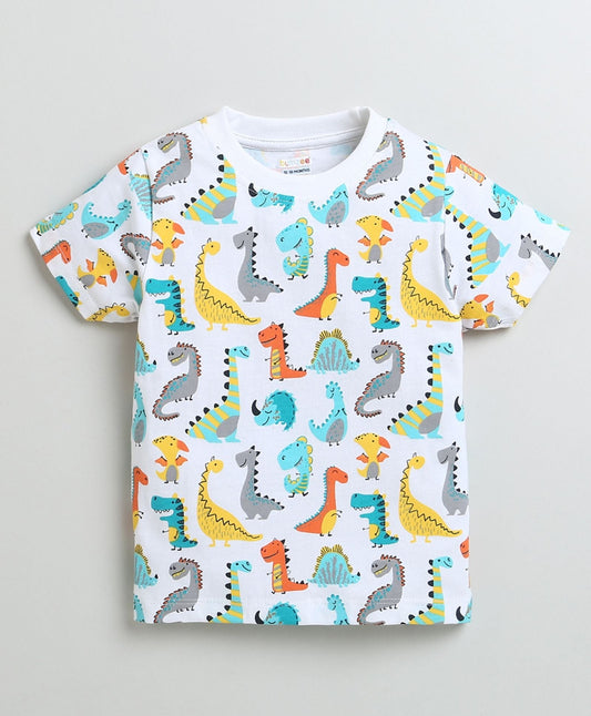 Stay warm and trendy in Bumzee’s cotton T-shirt—classic print and comfy slip-on style!