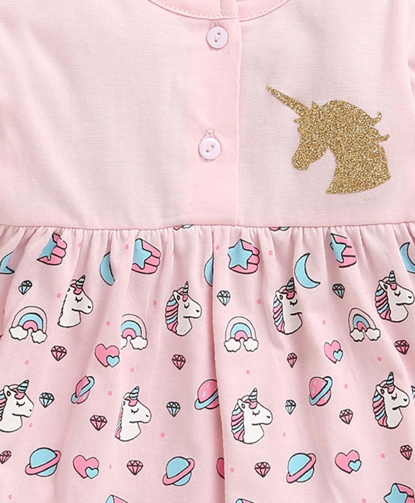 Button up cuteness in Bumzee’s pink full-sleeve frock—smart outdoor style made easy!