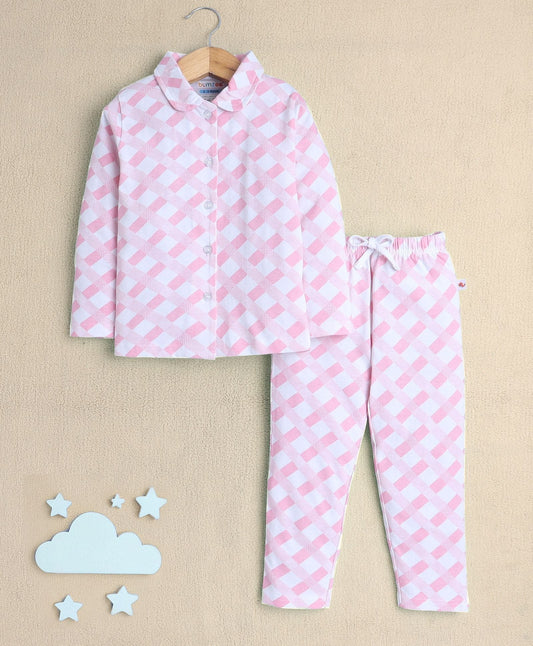 Drift into dreamland with Bumzee’s pink striped pyjama set—practical, cozy, and cute!
