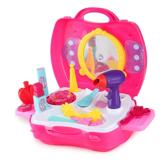Webby Pretend Play Beauty Salon Set for Girls – Makeup & Cosmetic Toy Kit for Kids 3+ Years | Fashion Role Play Set