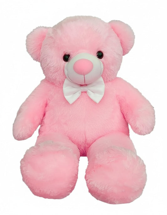 Webby 3 Feet Huggable Teddy Bear with Neck Bow (Pink)