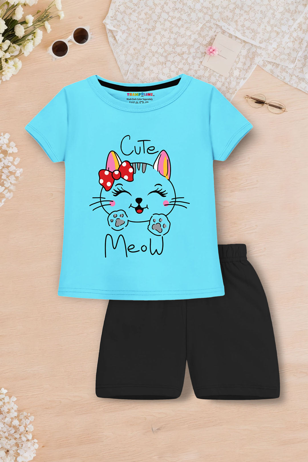 Trampoline Girl's 3-Pack 'I believe in me' T-Shirt & Shorts