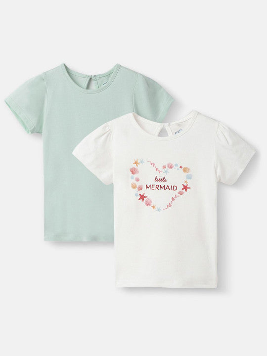 Little Mermaid Back-Button Tee Duo