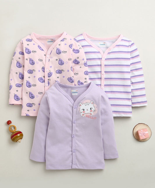 Bumzee’s 3-pack cotton jhablas: full sleeves, “Hello” prints, and cozy colors for all seasons!