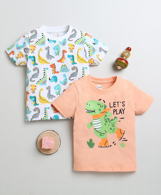 Double the fun with Bumzee’s boys’ 2-pack tees—soft cotton, bright colors, and “Let’s Play”!