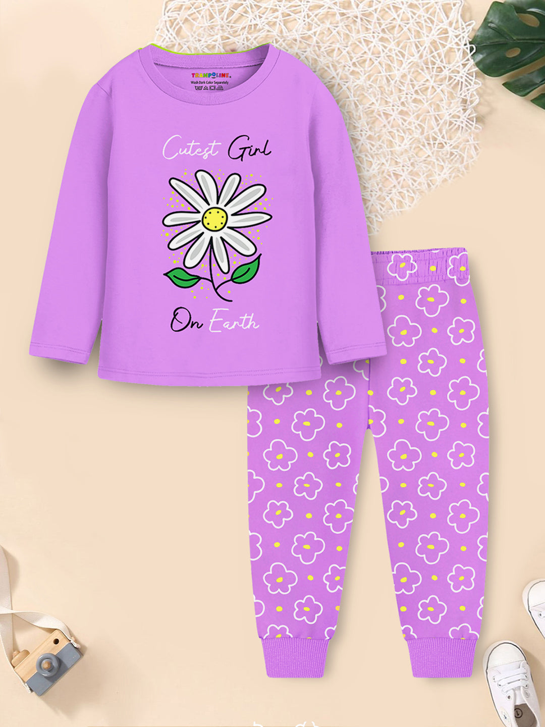 Cutest Girl' Full-Sleeve T-Shirt & Pyjama Snuggle Set (2-Pack)