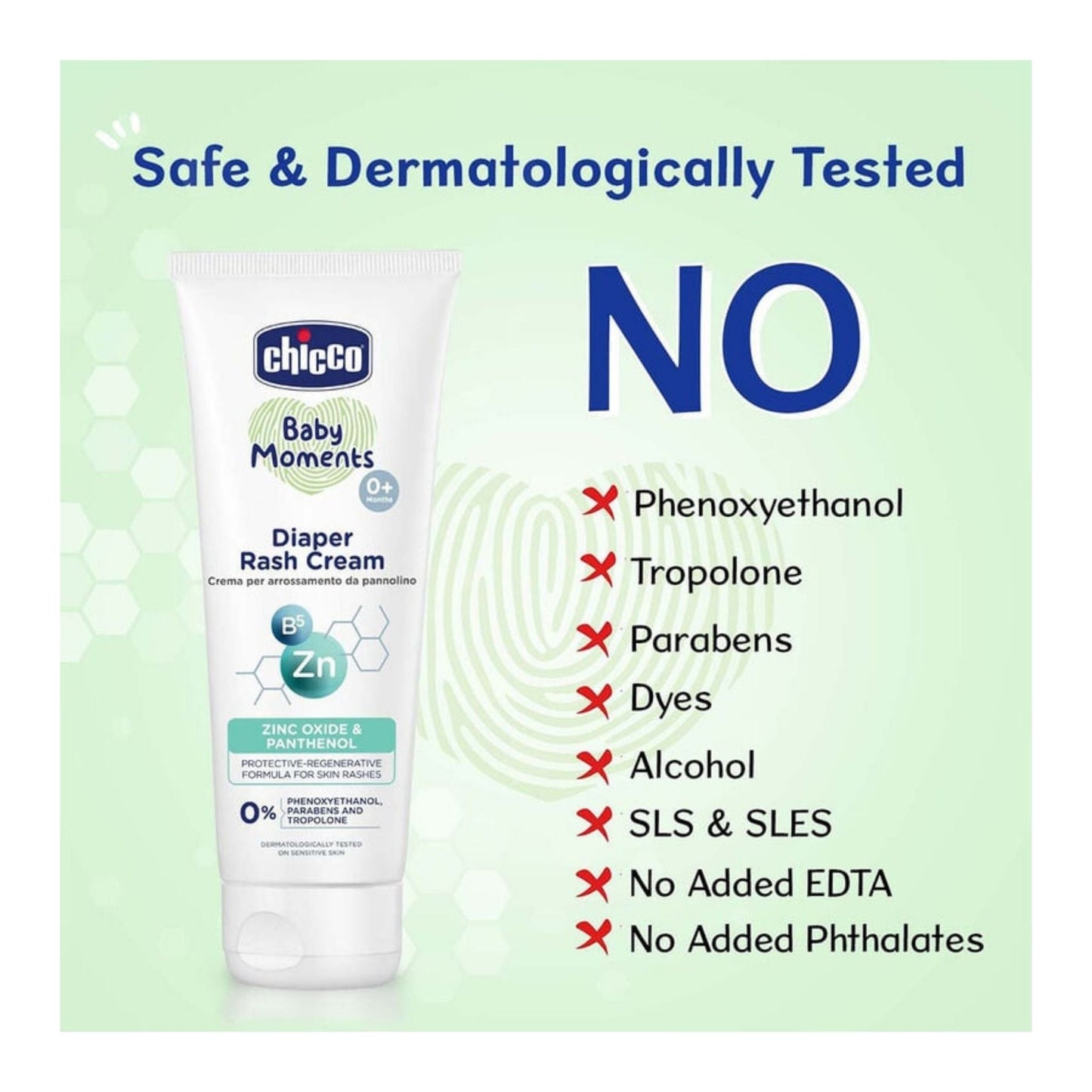 Chicco Diaper Rash Cream 100g – Baby Moments with Natural Triple Protection, Prevents Irritation, and No Harmful Chemicals