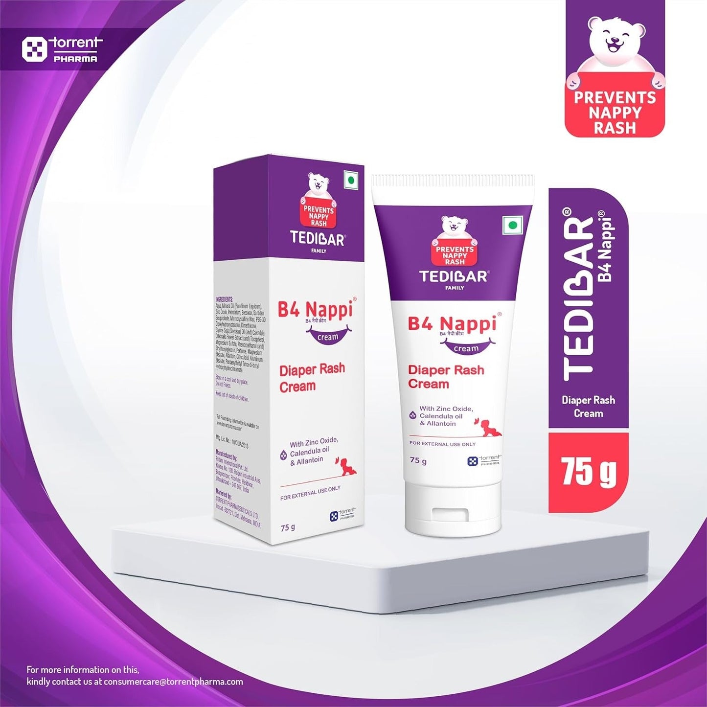 B4 Nappi Diaper Rash Cream 75gm – Protects & Soothes Delicate Baby Skin
