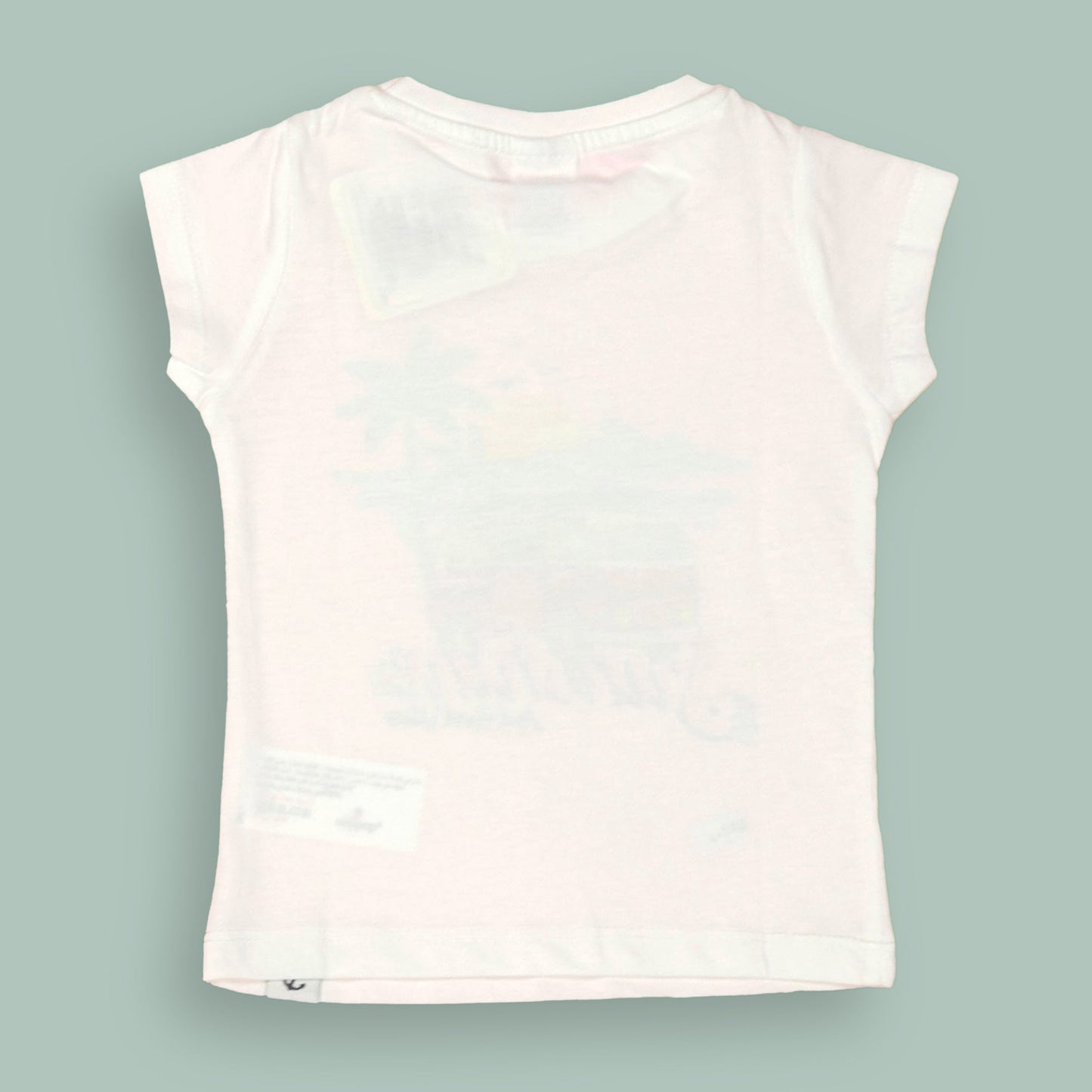 Ollypop Girls Sinker Knit Top with Sunshine and Good Vibes Print – White