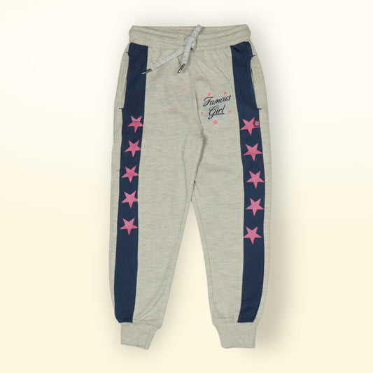 BONKERZ Girls’ White Warm Jogger Pants – 2 Pockets, Cozy Sinker Fabric