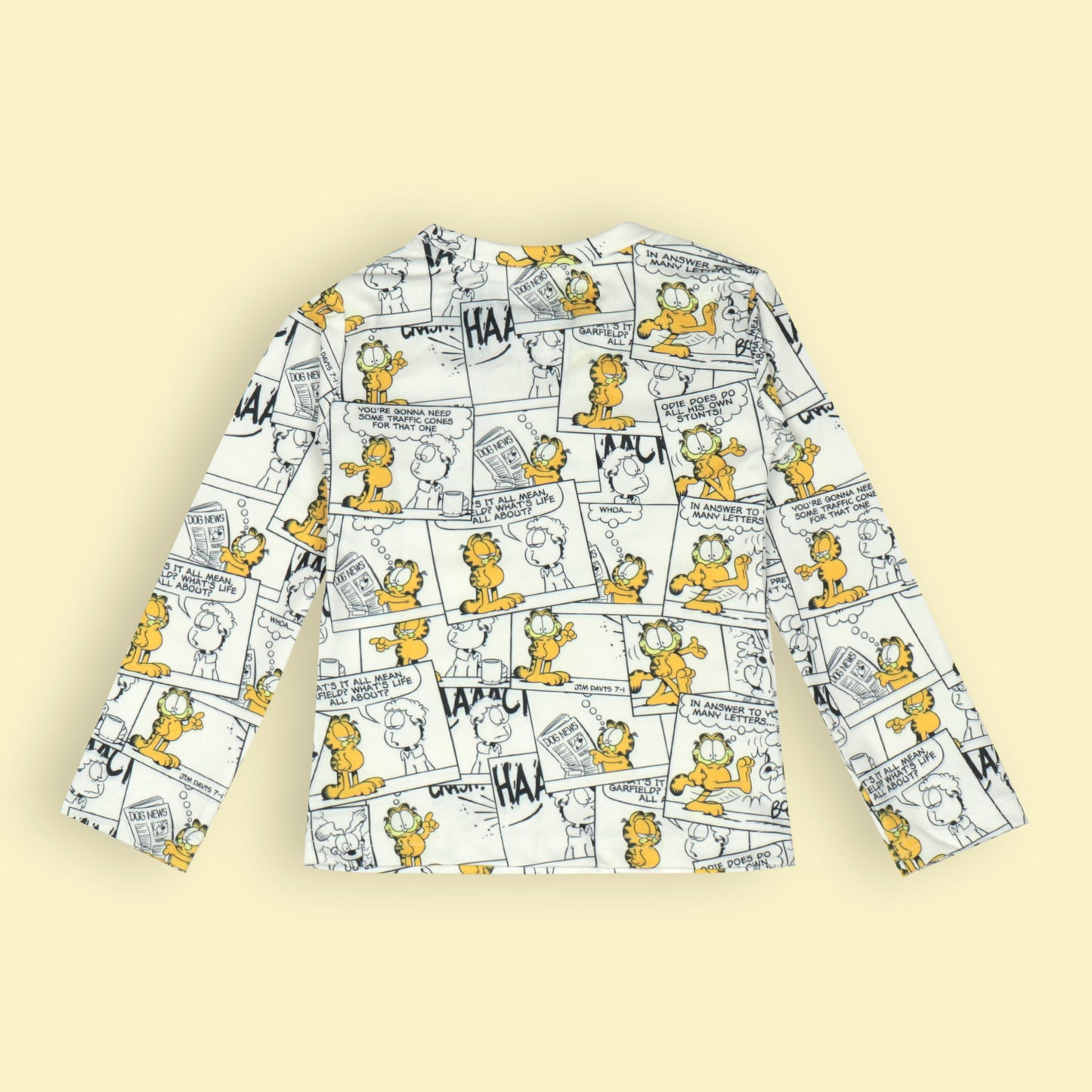 MINUTE MIRTH Boys' Soft Lycra Full Sleeve Cat Print Nightwear  With Garfield All Over Print