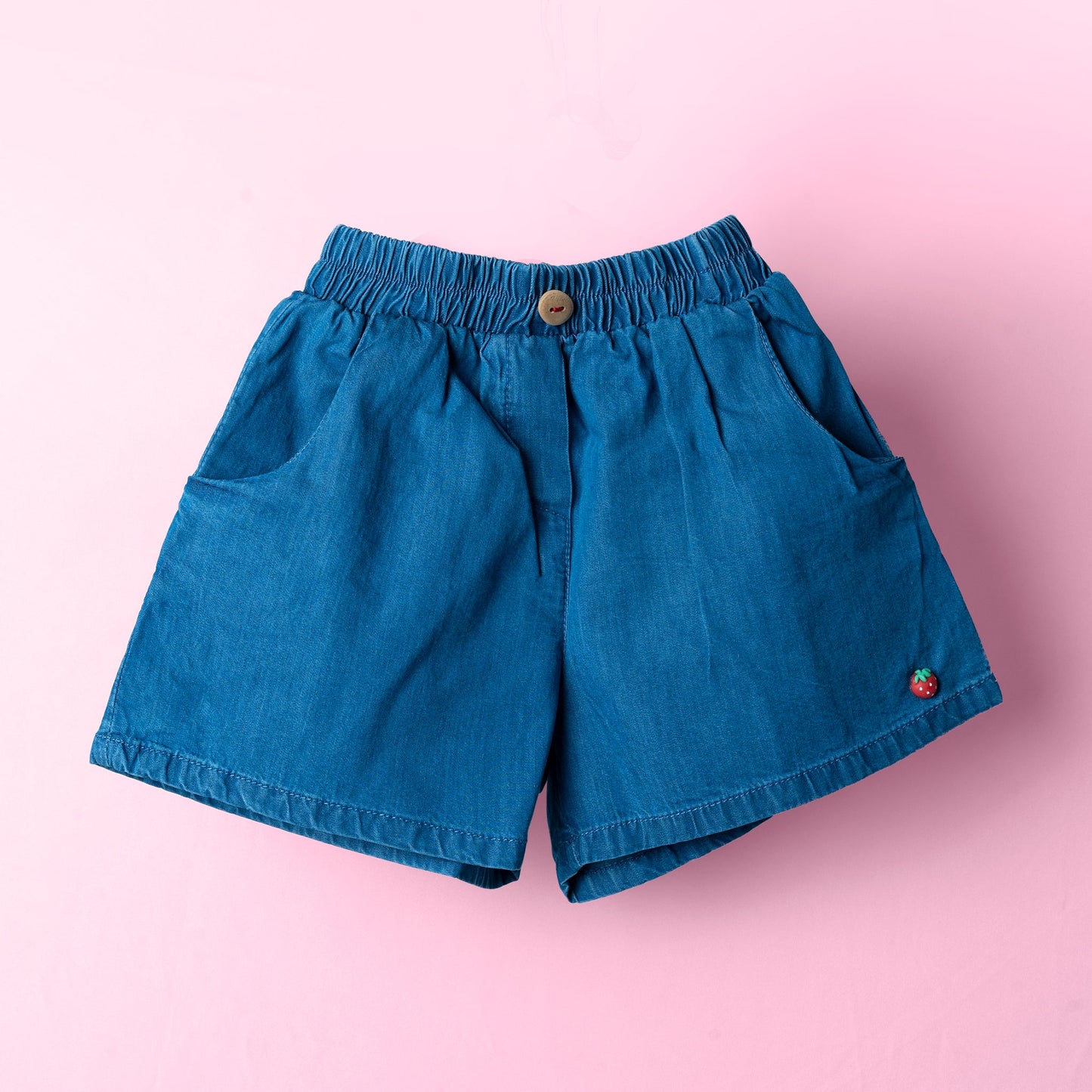 Fresh & Fun: Orrigany White Short-Sleeve Top with Comfy Denim Shorts for Girls