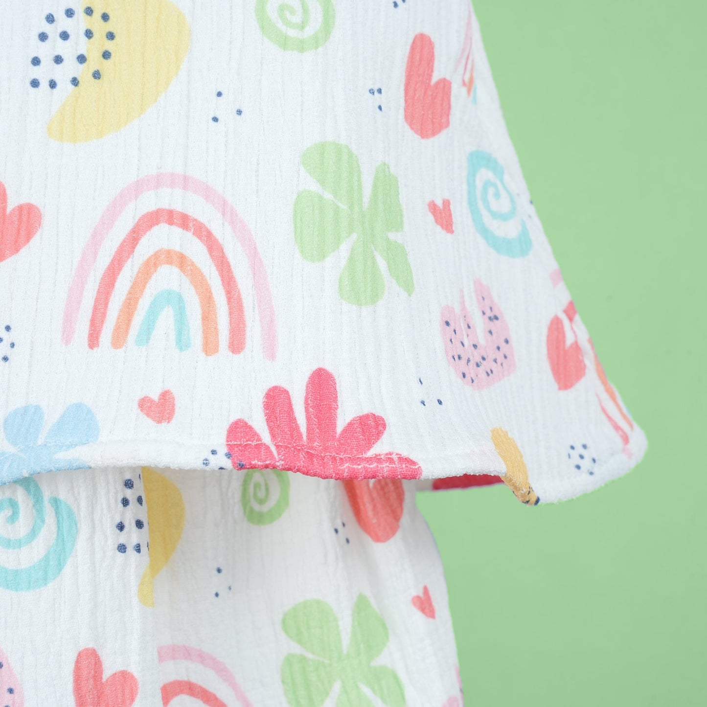 Little Snowflake: White Cotton Blend Jumpsuit