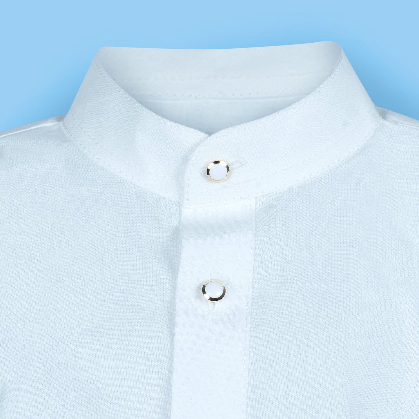 Crisp & Comfy: Motto White Full Sleeve Kurta Pajama Set for Every Festival
