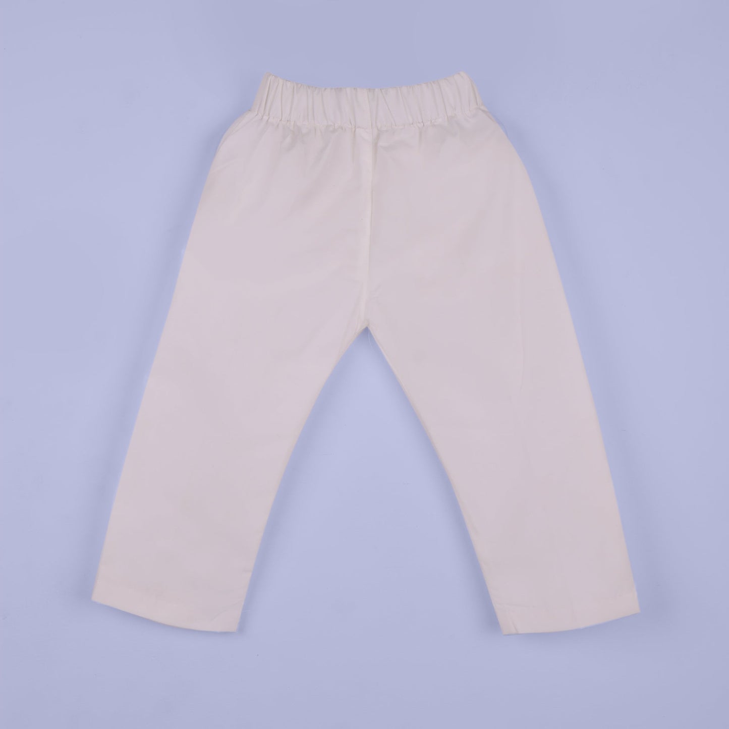 White Charm: Boys’ Kurta Pyjama & Jacket with Badges & Lace