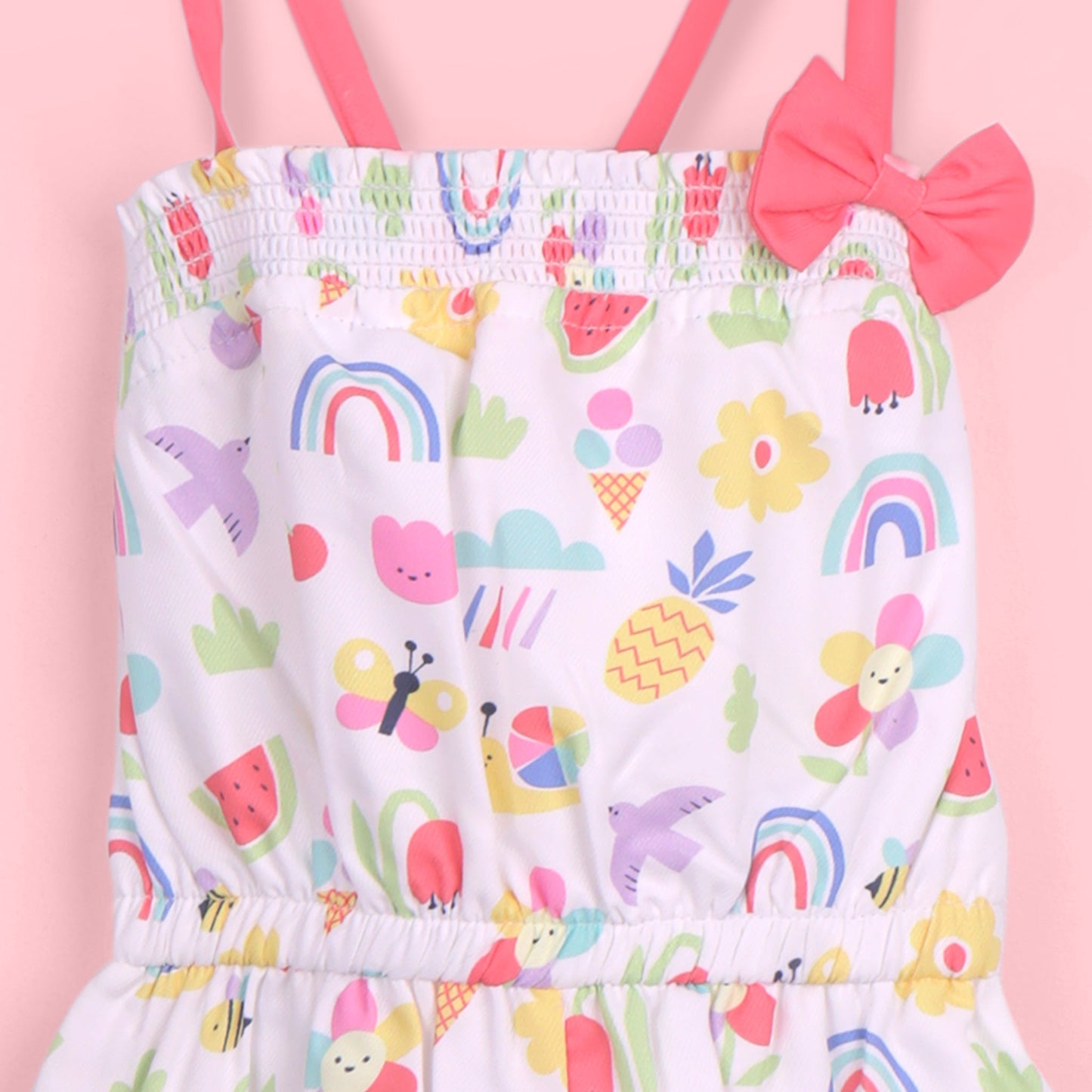 Orrigany Girls’ Outdoor & Festive Wear – White Romper