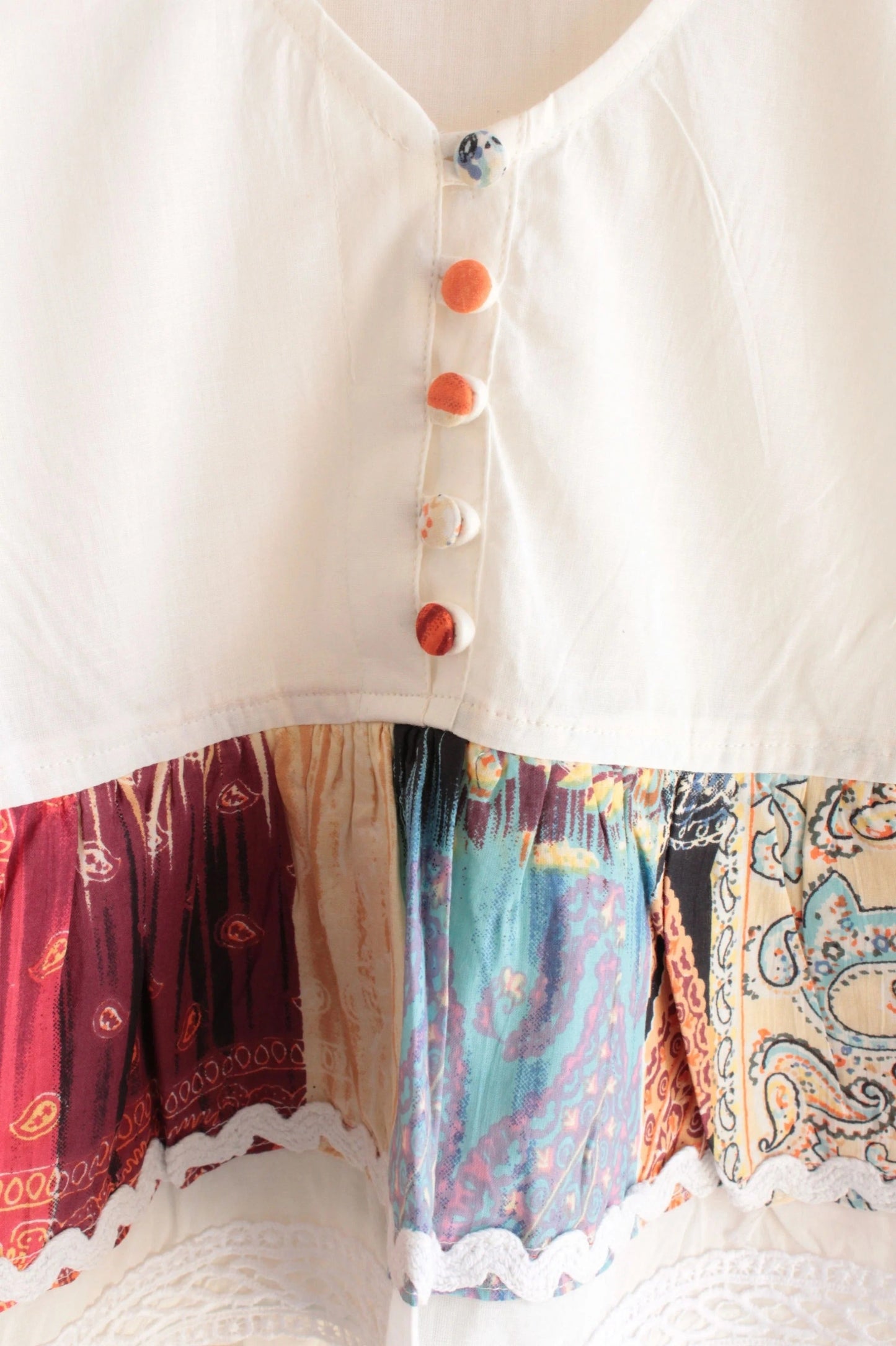 Chic in White: Peekaaboo Full Sleeve V-Neck Top & Lace Harem Pant Set for Little Party Stars