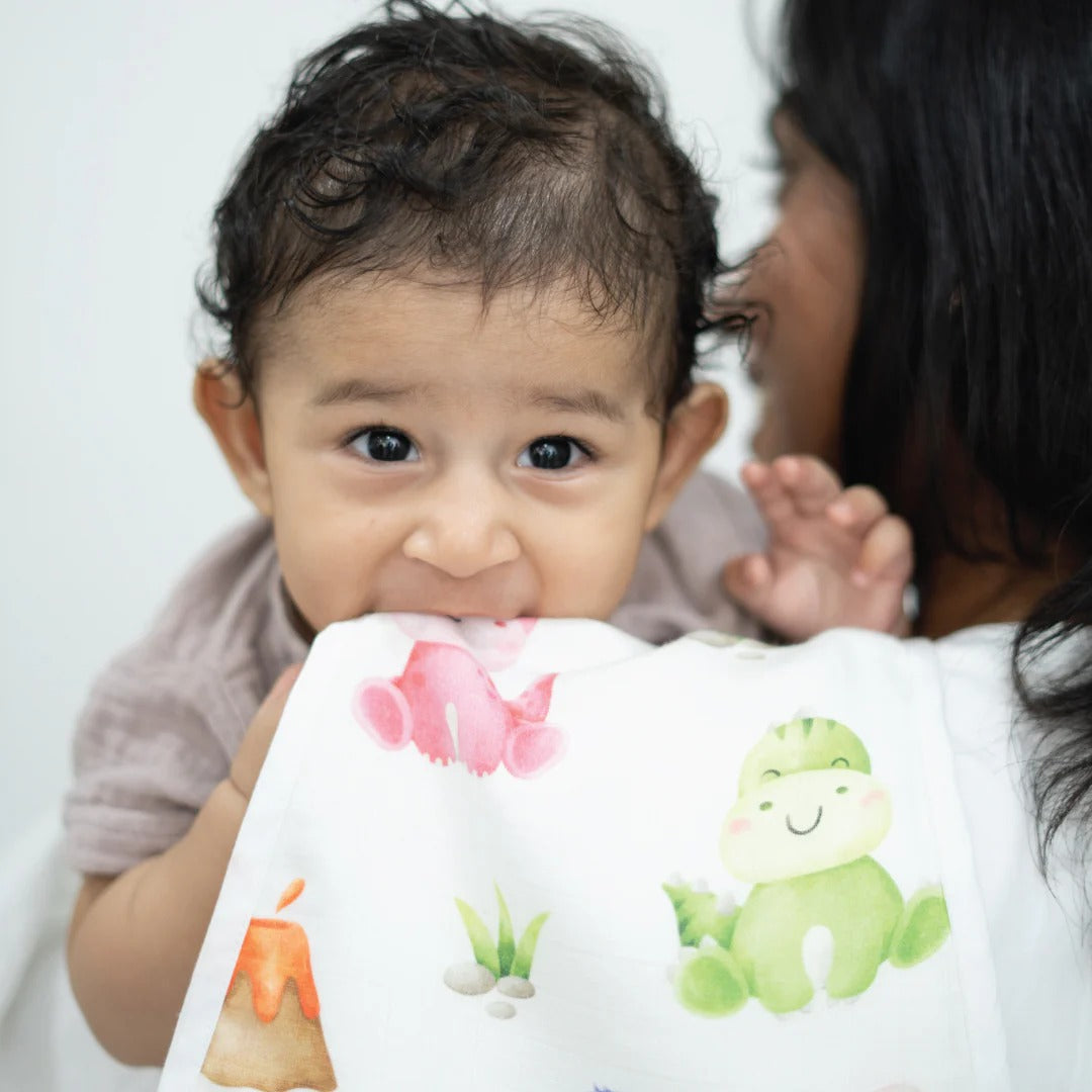 Smart & Simple: Unisex Aloe Vera Burp Cloth — Machine Washable Basic for Every Outing. (Prints might Vary)