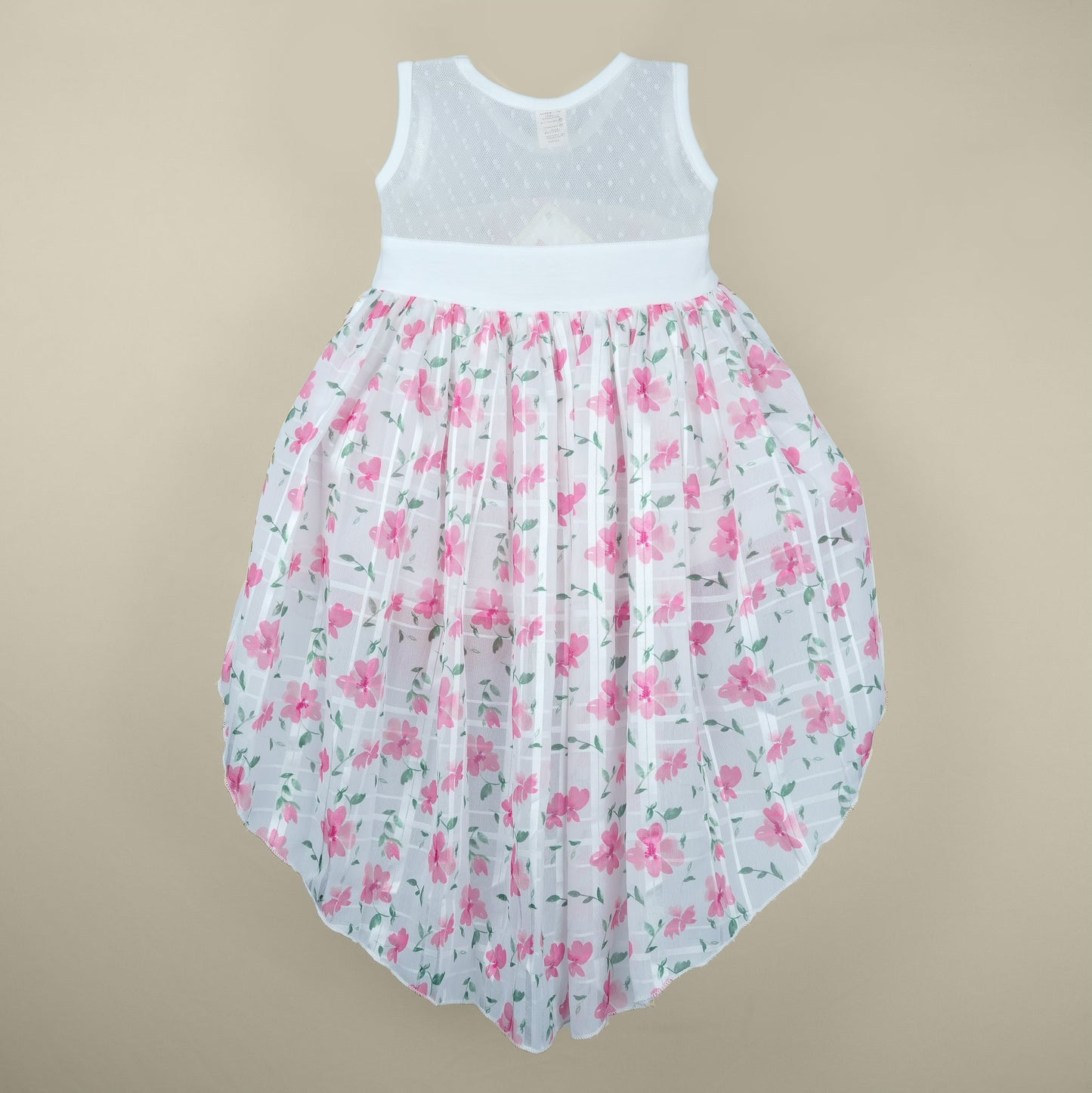 Adorable Angel – Sleeveless White Cotton Dress