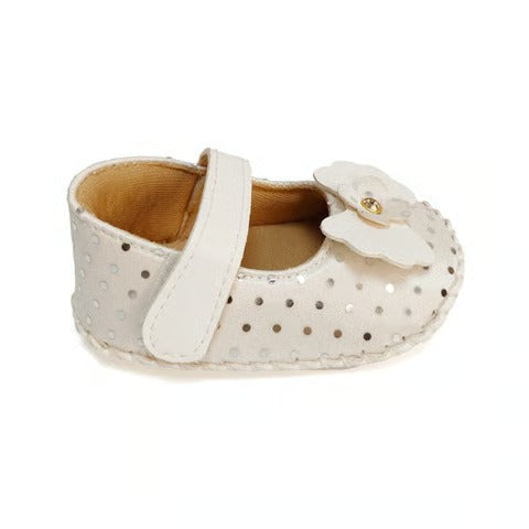 Nuluv Soft Infant Booties for Baby Girls – White (3-6 Months)