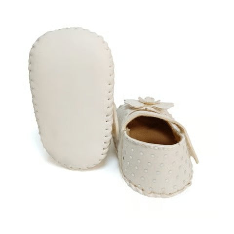 Nuluv Soft Infant Booties for Baby Girls – White (3-6 Months)